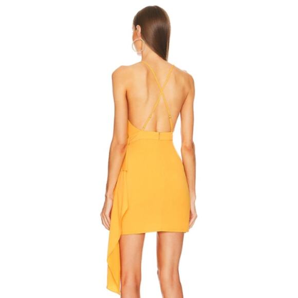 Michael Costello x REVOLVE Mona Dress in Yellow Size Small - Picture 4 of 4